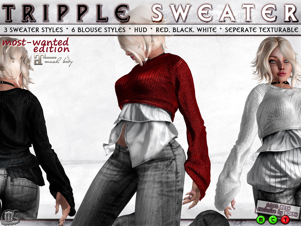 0o Morph Tripple Sweater (Most-Wanted) Maitreya - TeleportHub.com Live!