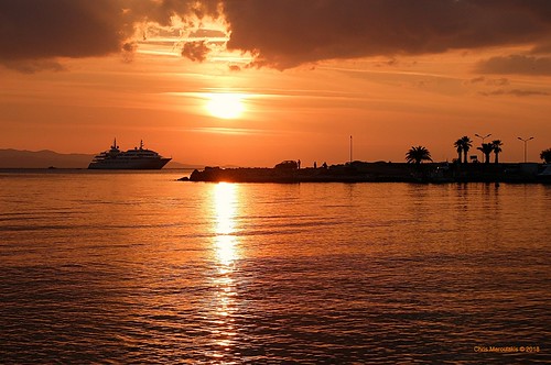 sky fire sunset glyfada superyacht boat marina fujifilmx30 athens chris maroulakis 2018