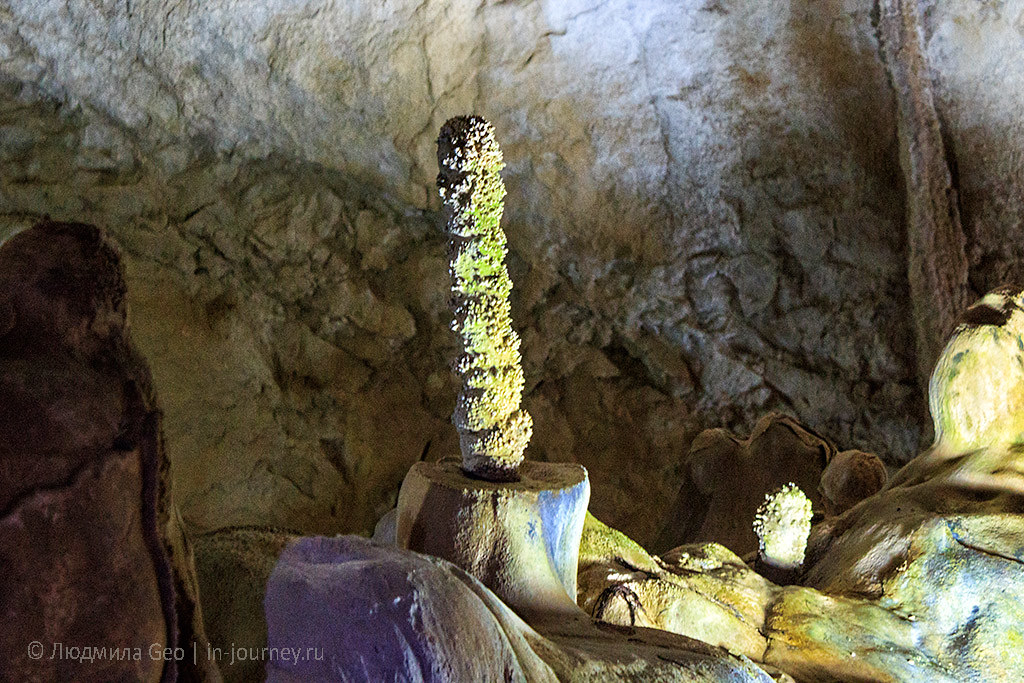 Мраморная пещера в Крыму сталактиты и сталагмиты
