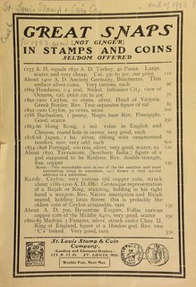 St. Louis Stamp & Coin Fixed Price List Great Snaps (Not Ginger)