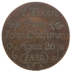1832 John Chapman Convict Love Token obverse