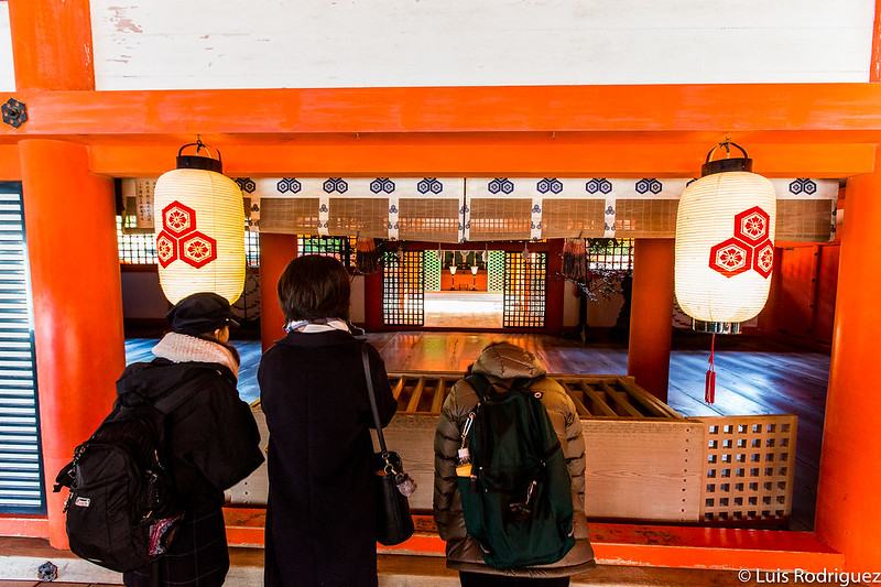 Pequeño santuario Marodo dentro del complejo del santuario Itsukushima de Miyajima