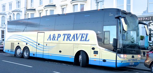 OO16 APT ‘A&P Travel’, Sleaford, Lincs. Van Hool TX16 Acron on ‘Dennis Basford’s railsroadsrunways.blogspot.co.uk’