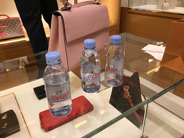 LV store free Evian water