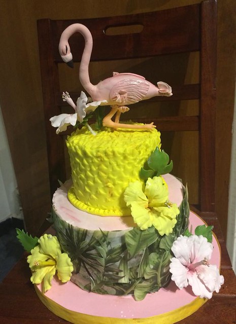 Flamingo Cake by Marina Silvia Rothhuber of Silvycakes
