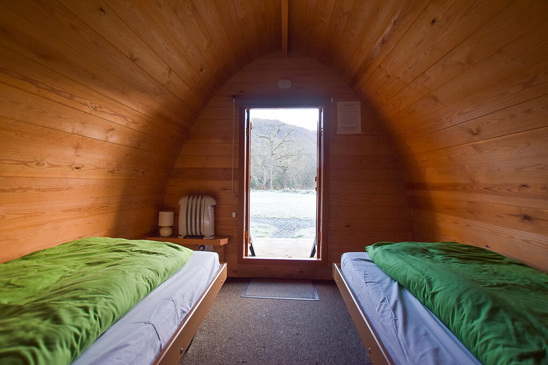 YHA Borrowdale Hostel camping pod, Lake District 