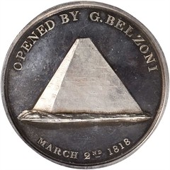 Giovanni Belzoni Opens the Chephren Pyramid at Gizah Medal_Stacks-Bowers_Silver Medal_NYInternational_2018-01-12_B_3-963QC