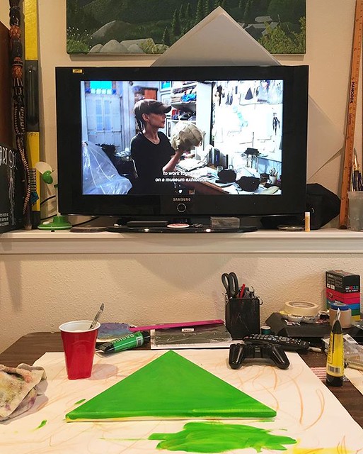 Today I’m painting and watching “On Top”, the Netflix documentary about the fabulous @bartschland. Josh and I were lucky enough to see her exhibition at FIT in NYC in 2015—talk about inspiring! ✨