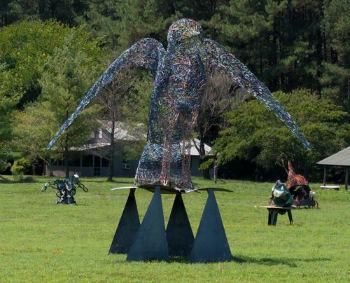 virginia bobcage bobcagesculpturefarm folkart junkart outdoorsculpture outdoorart publicart halifaxcounty bluebirdsculpture bobcagebluebird