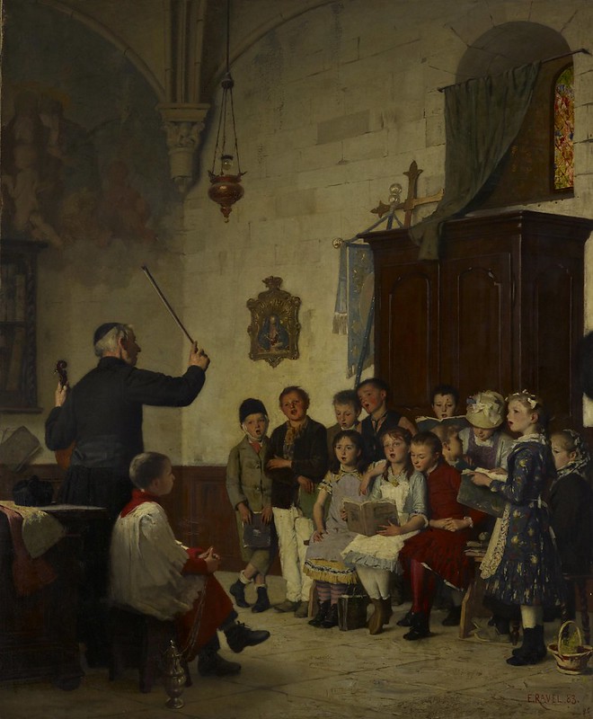 Edouard John Ravel - Répétition de chant dans la sacristie (1883)
