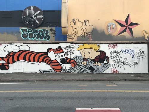 Calvin and Hobbes mural