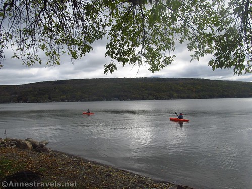 Paddling away, Honeoye Lake, New York