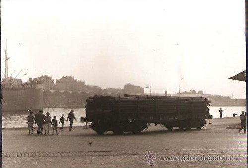moll d'Espanya del port de Barcelona cap el 1960