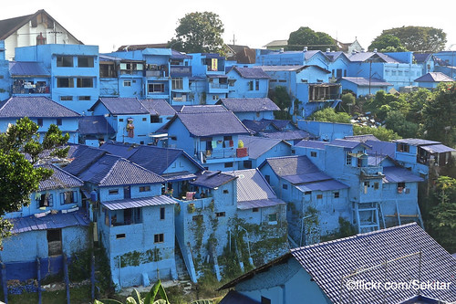 jawa jawatimur indonesia island southeastasia java ostjava east kampung biru malang blue village earthasia