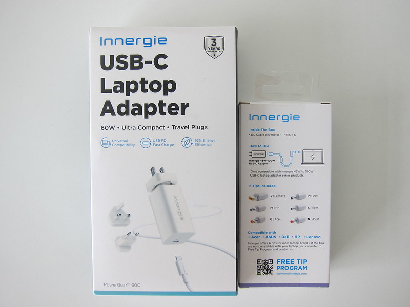 Innergie 60C USB-C Laptop Adapter with MagiCable 150 - Box Back