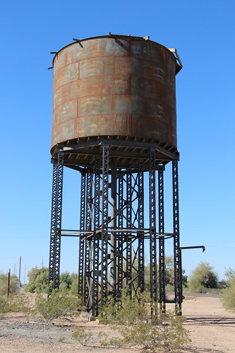 historicwatertower southernpacificrailroad sp aztec yumacounty arizona
