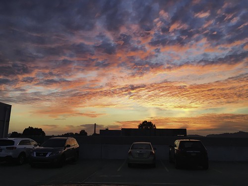 sunrise wv west virginia st marys hospital parking garage pink orange blue