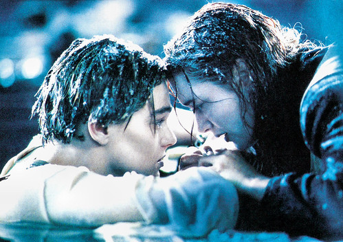 Kate Winslet and Leonardo DiCaprio in Titanic (1997)