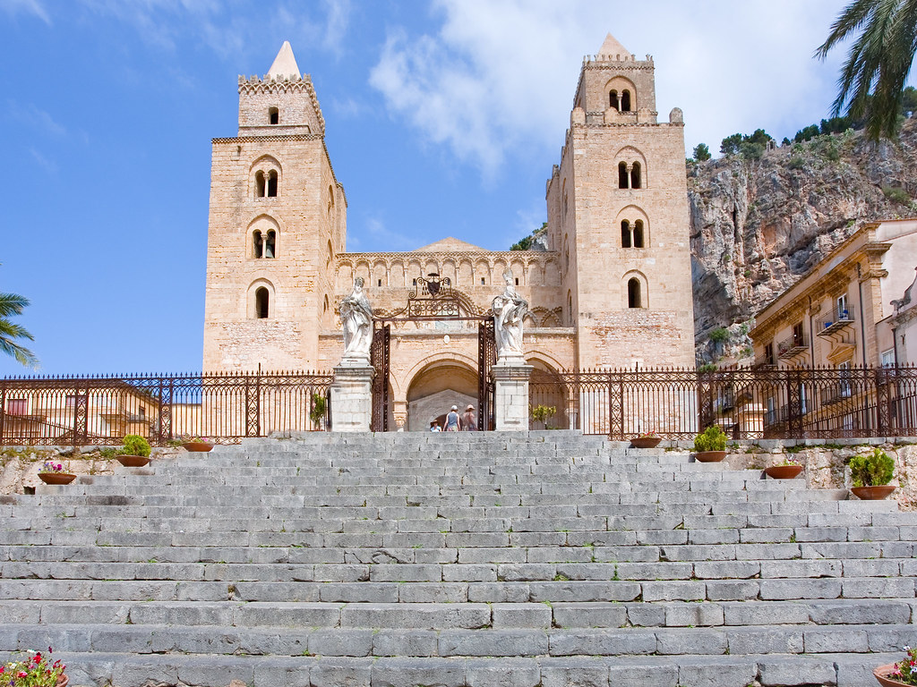 medieval norman Cathedral in Cefalu, Sicily