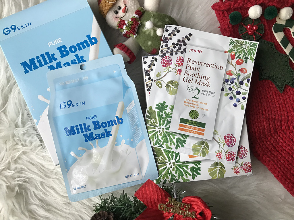 iHerb-Beauty-Holiday-Gift-Guide_G9Skin-Milk-Bomb-Mask_Petitfee-Resurrection-Plant-Soothing-Gel-Mask