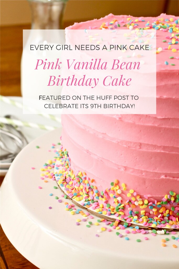 Pink Vanilla Bean Birthday Cake