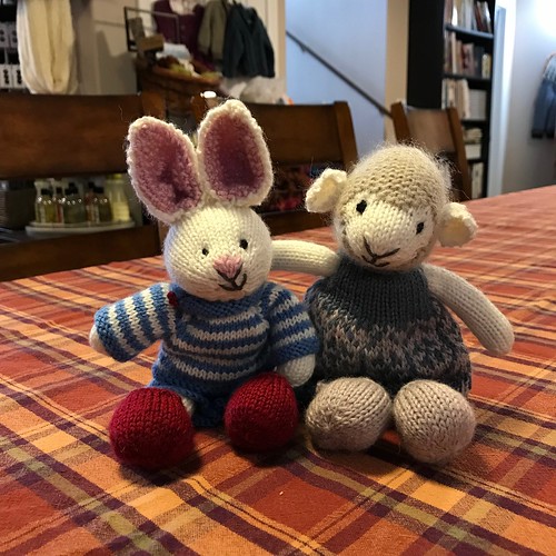 June’s bunny and Caroline, my lamb! Buddies!