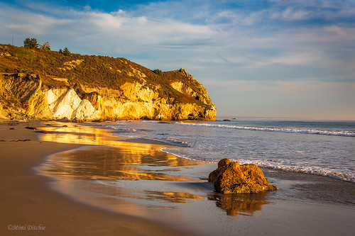 avila avilabeach seascape sunset reflections sand beach cliffs clouds california californiacoast