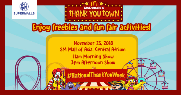 SM and McDonald's Team Up for #NationalThankYouWeek