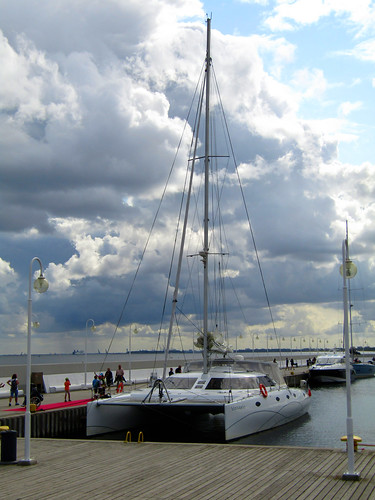 catamaran for hire at Sopot's Pier in Poland