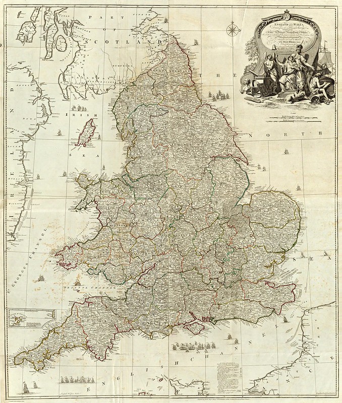 John Rocque - Composite England, Wales (1790)