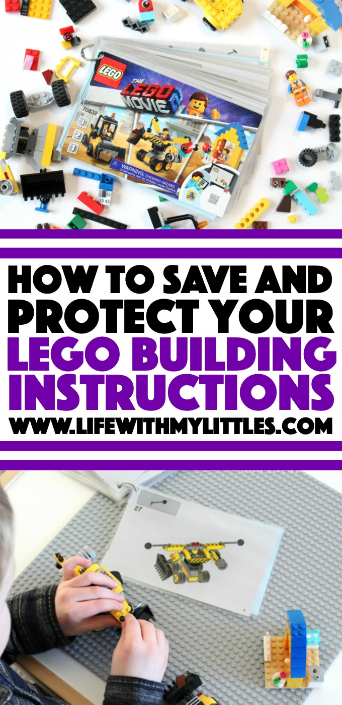 Tired of ripped, crumbled, or missing pages from your LEGO building instructions? Here's an easy tutorial and video to help you save and protect your LEGO building instructions for hours and hours of play! 