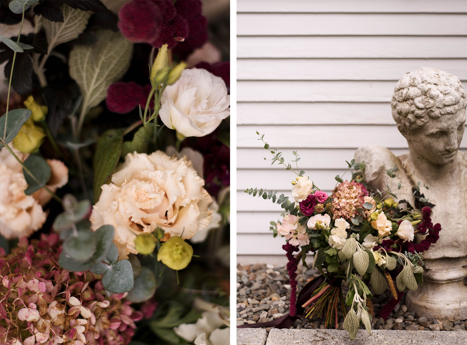 wedding-flowers-stone-bust