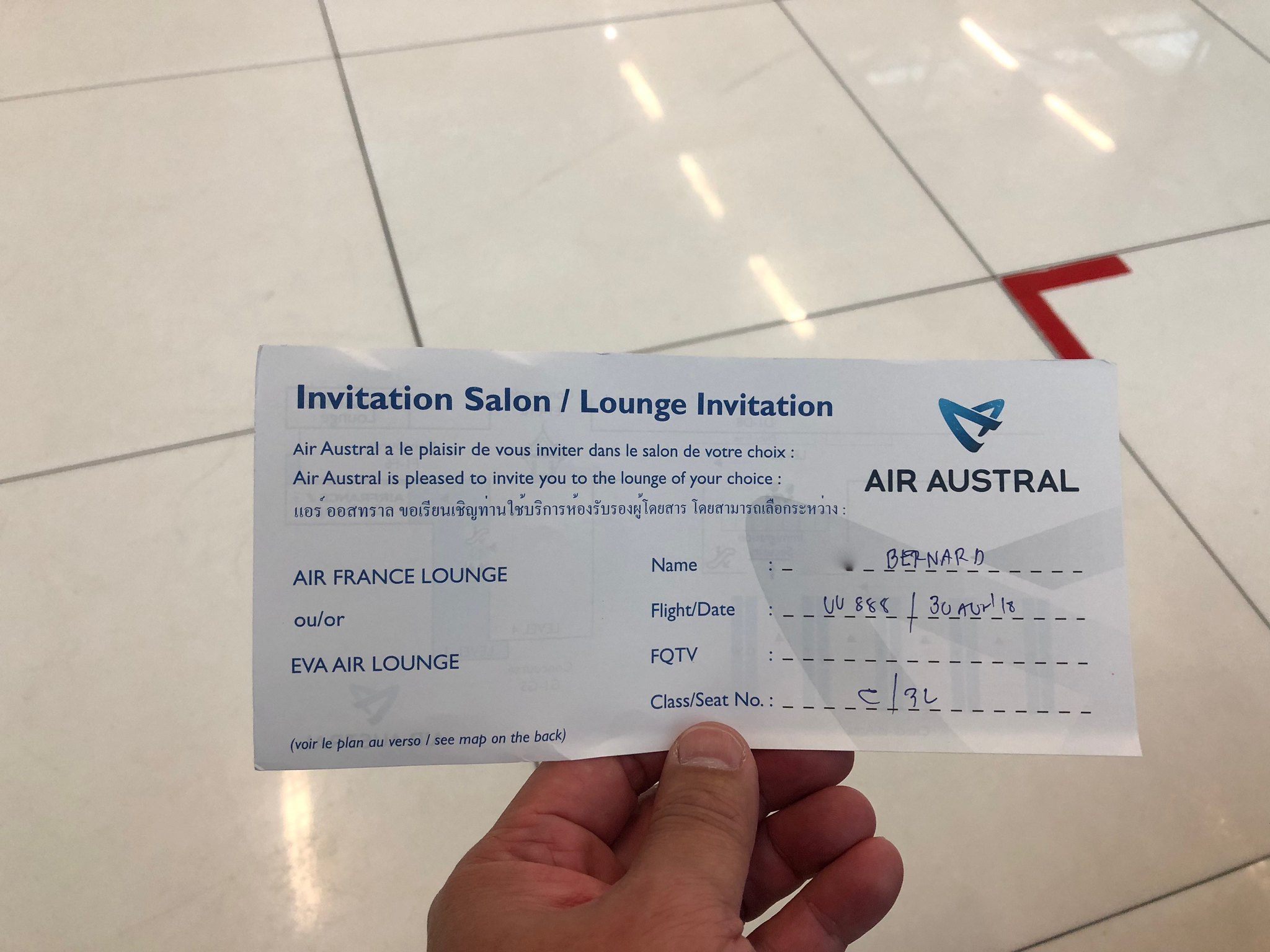 documents de voyage air austral