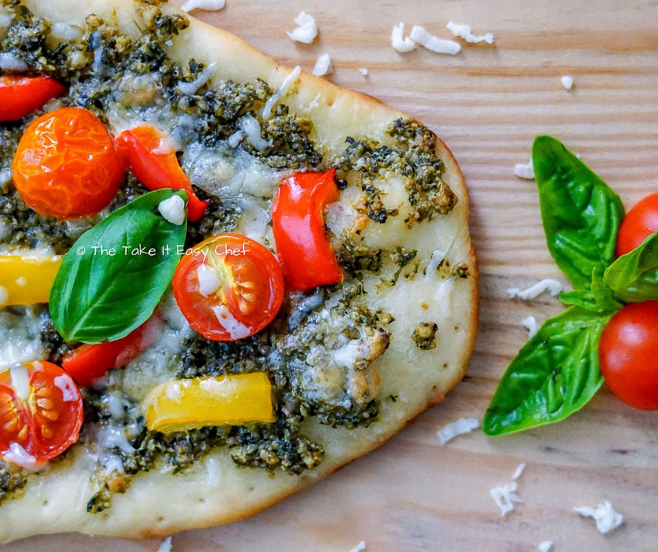 Image of Easy, Home-baked Pesto Pizza