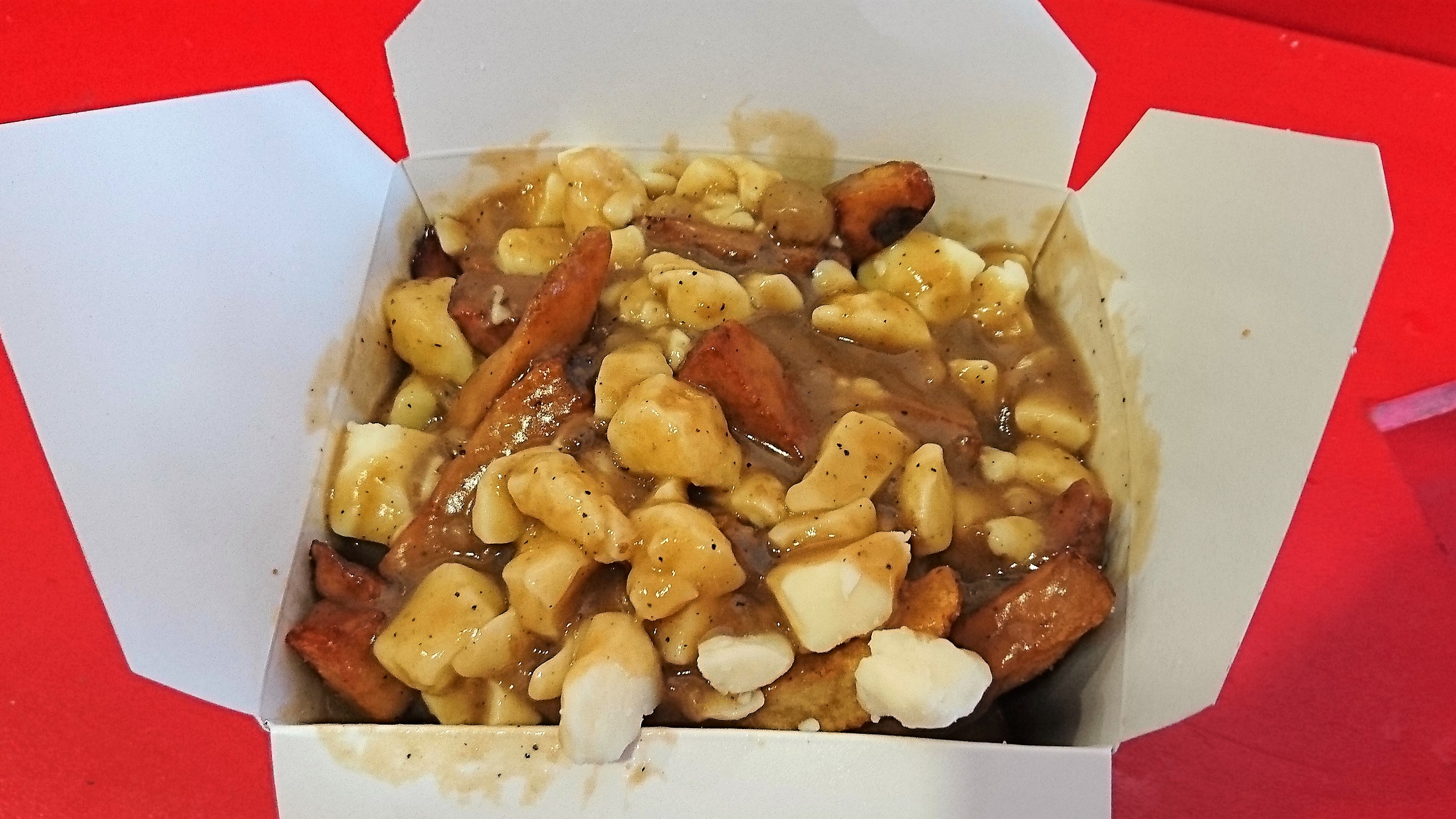 Trying poutine