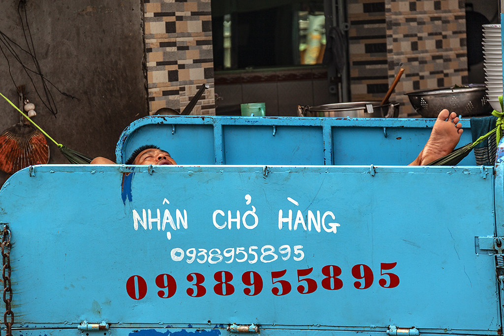 Sleeping trucker--Saigon