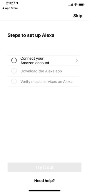 Sonos iOS App - Setup Amazon Alexa