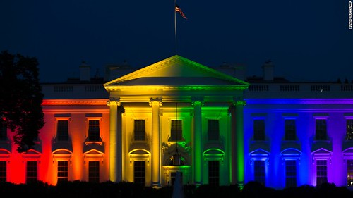 whitehouse in rainbow