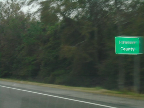 i10 hancockcounty mississippi sign countyline biggreensign