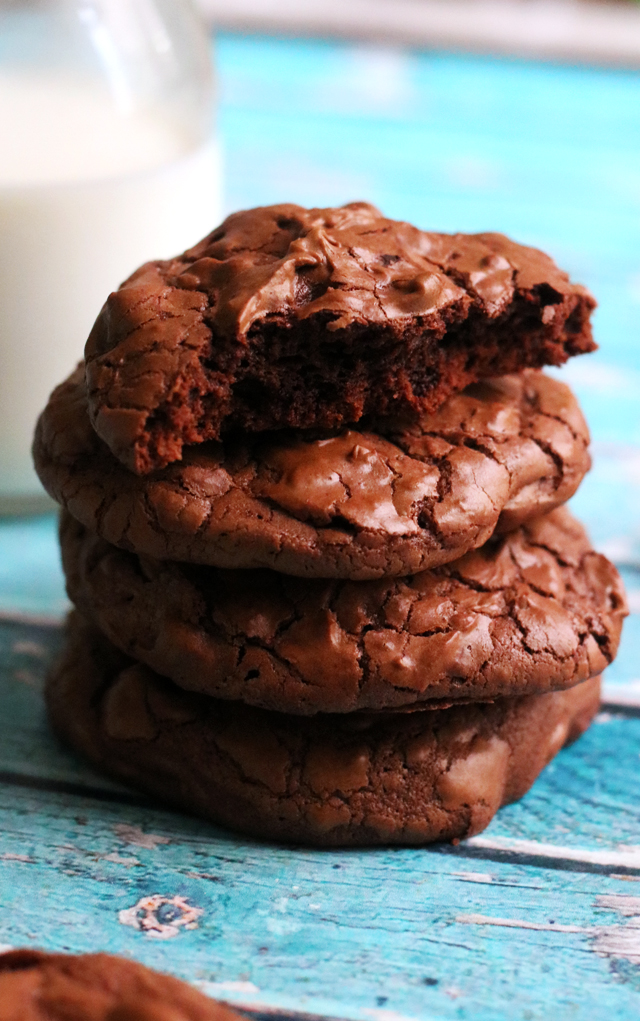 Chocolate Truffle Cookies with a Crackly Crust