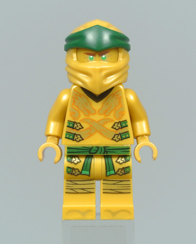 LEGO Trans-Neon Green Ninjago Minifigure Head w/ Dragon Pattern 