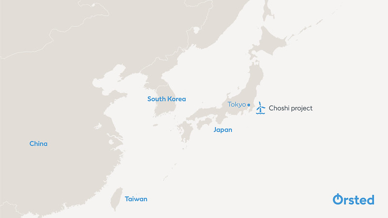 沃旭能源與東京電力將合作開發日本銚子（Choshi）離岸風電計畫預定場址