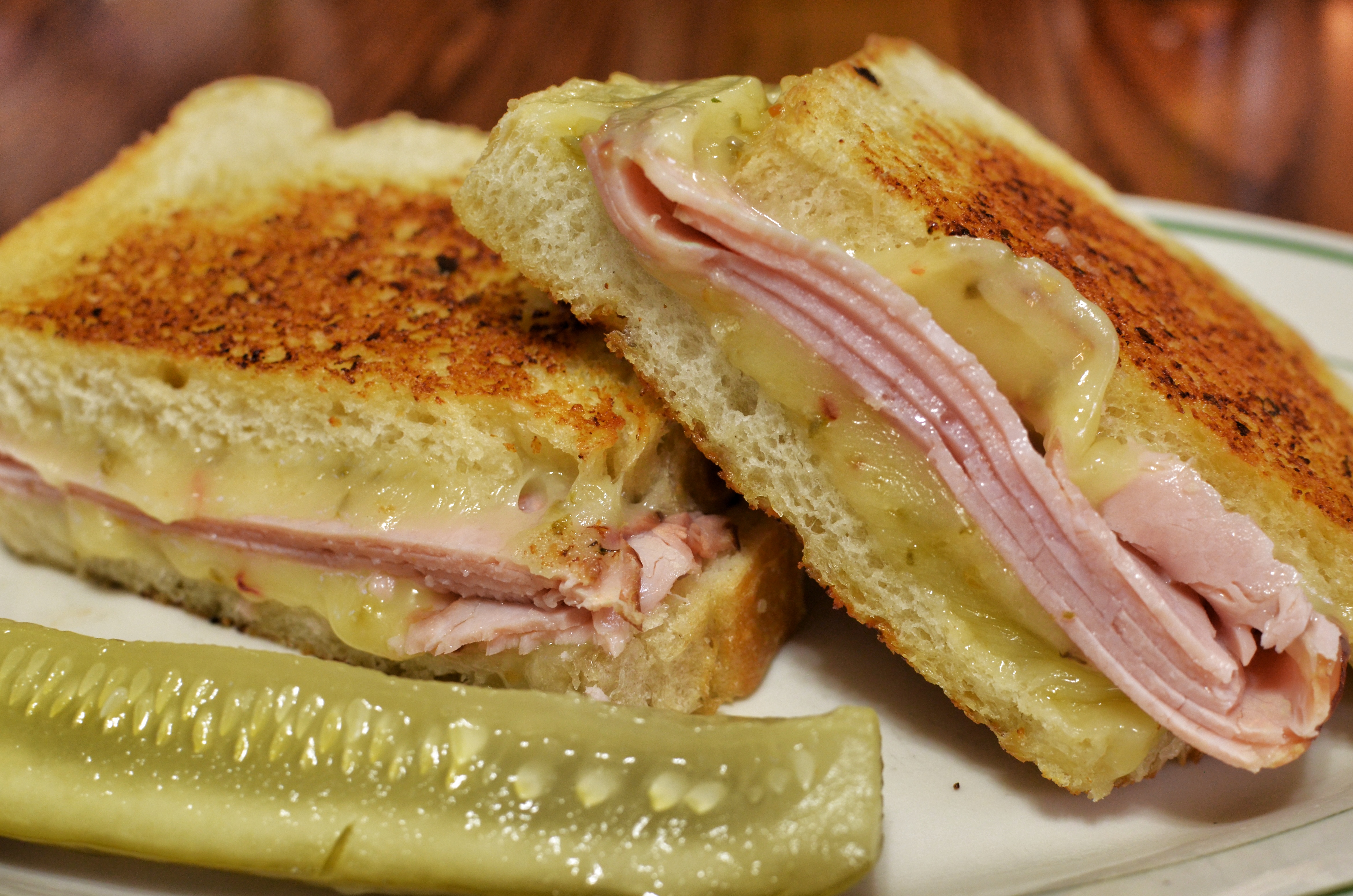 Mmm... back to basics - grilled ham and cheese